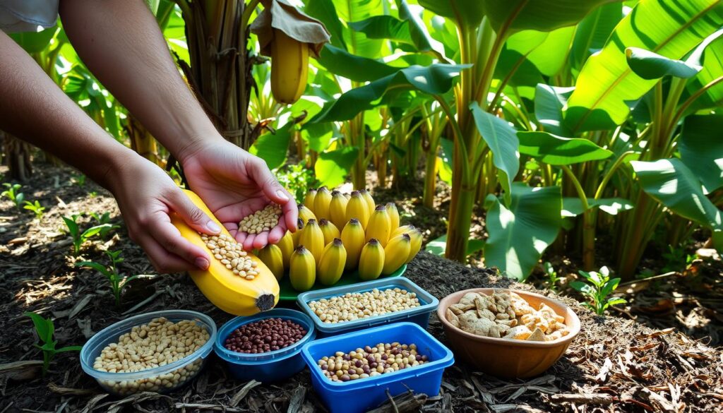 Banana Tree Seeds Collection Process