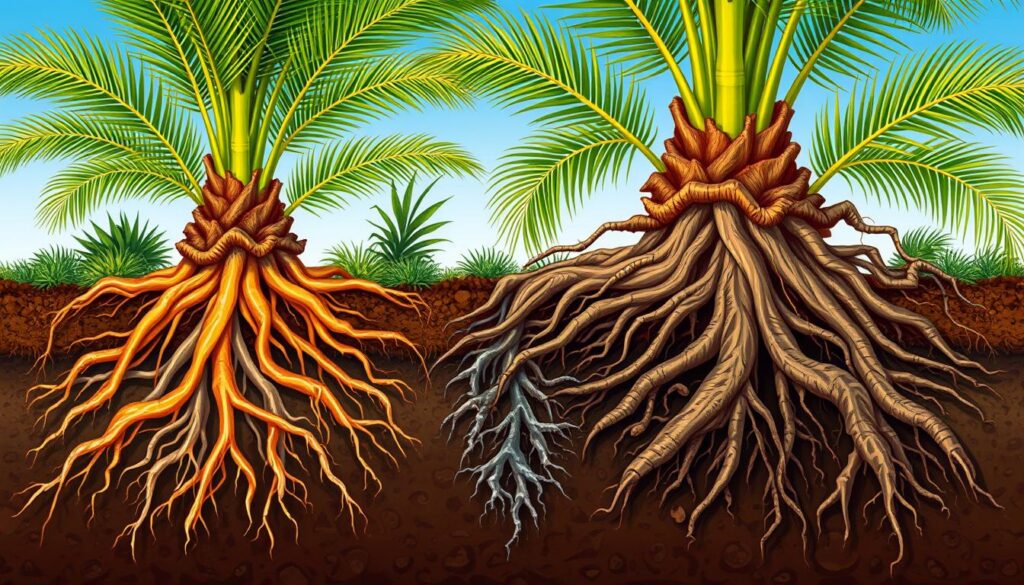 Palm Tree Root Health Indicators