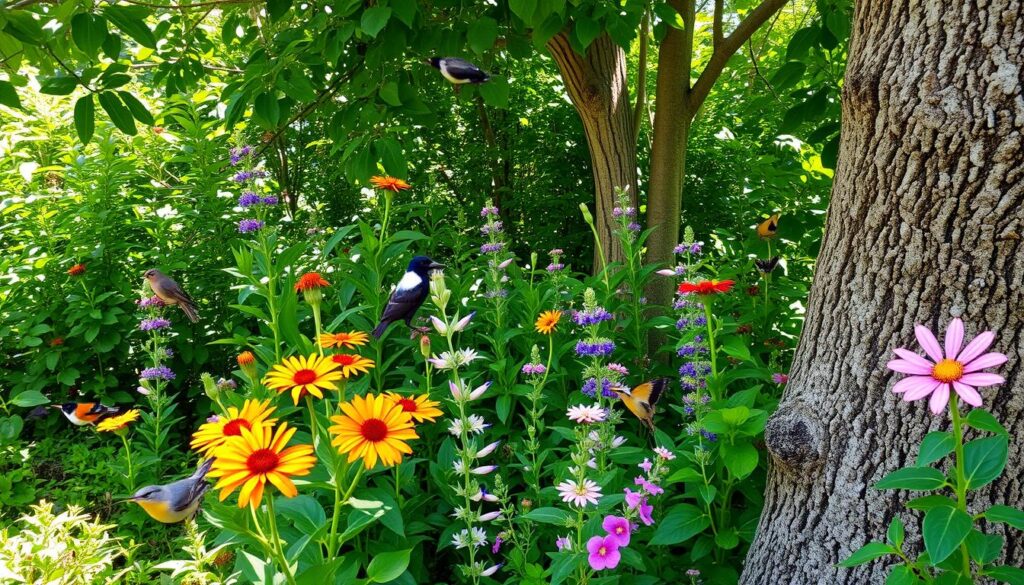 Wildlife-Friendly Garden with Native Tree Seeds