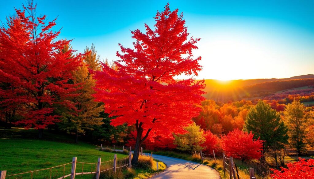 Red Trees in Landscape Design