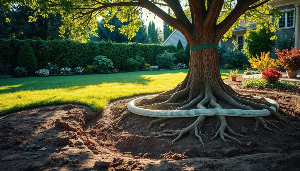 Tree root barrier installation